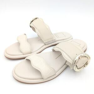 Dolce Vita Aperol Scalloped Slide Sandal Women's Slip-On Ivory Size US5.5
